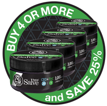 Load image into Gallery viewer, CBD+THC 20:1 Topical Salve - Natural Unscented