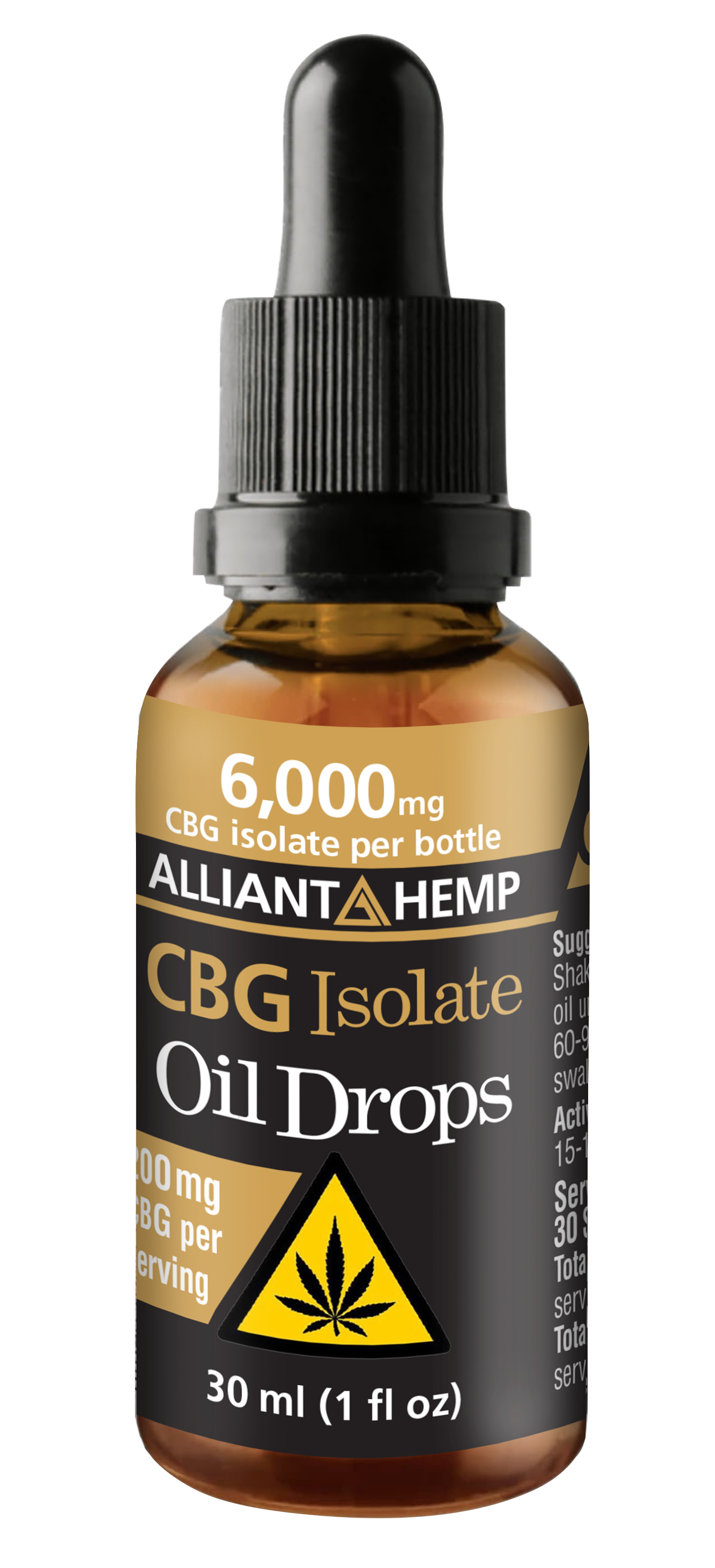 CBG Isolate Oil Drops | 6,000 mg THC-Free Hemp Oil – Alliant Hemp LLC