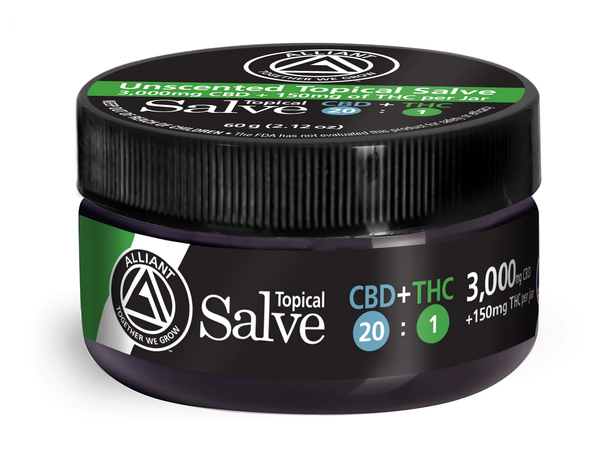 20:1 CBD:THC Topical Salve for External Use | Alliant Hemp