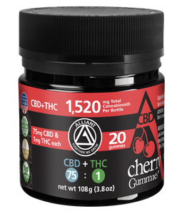 CBD+THC 75:1 Cherry Gummies