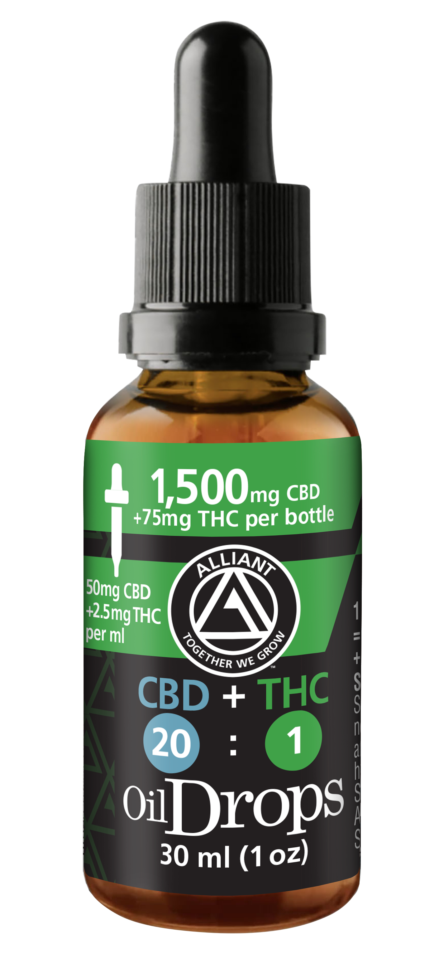 20:1 CBD + THC Oil Drops | 6,000 mg CBD per 30 ml Alliant Hemp LLC 20:1 CBD + THC Oil Drops | 6,000 mg CBD per 30 ml Alliant Hemp LLC