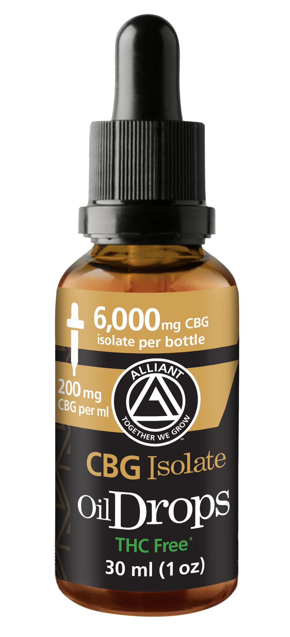 CBG Isolate Oil Drops | 6,000 mg THC-Free Hemp Oil Alliant Hemp LLC CBG Isolate Oil Drops | 6,000 mg THC-Free Hemp Oil Alliant Hemp LLC
