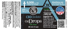 Load image into Gallery viewer, 200 mg CBD per ml CBD Isolate Oil Drops
